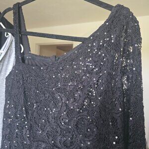 Black sequin jump suit